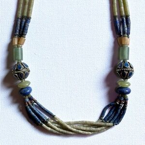 Vintage Tibetan Multicolor Beaded Necklace!